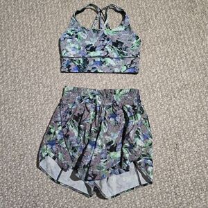LULULEMON track That Shorts And Bra Set